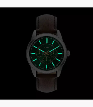 Fossil Pearson Multifunction Brown Leather Watch