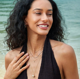 Ania Haie Gold Classic Bezel-Set Solitaire Necklace