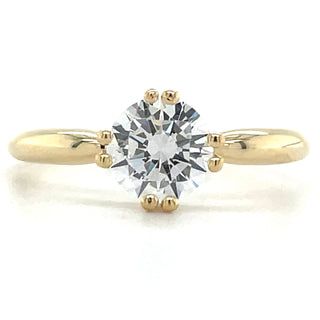 9ct Gold Cz Solitaire Ring