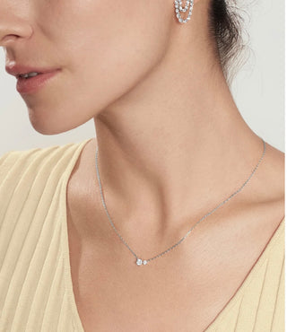 Ania Haie Silver Prong Set Duo Necklace