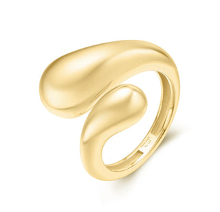 Ania Haie Gold Sculptural Crossover Ring