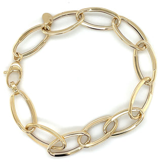 9ct Yellow Gold Oval Link Bracelet