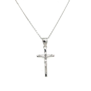 Sterling Silver Communion Crucifix Pendant Necklace