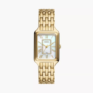 Fossil Raquel Three-Hand Date Gold Tone Stainless Steel Watch
