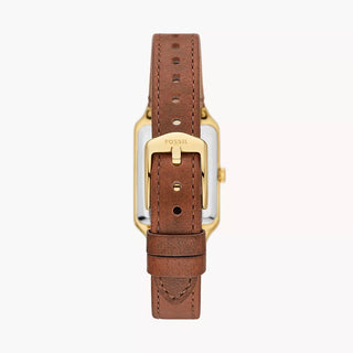 Fossil Raquel Three-Hand Date Medium Brown LiteHide Leather Watch