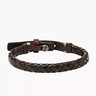 Fossil Casual Vintage Braided Brown and Black Bracelet