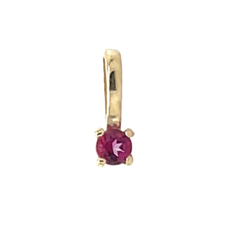 9ct Yellow Gold Round Birthstone Gemstone Charm