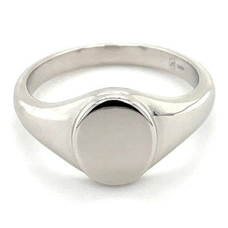 Sterling Silver Gents Oval Signet Ring