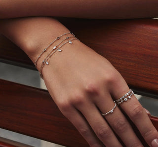 Ania Haie Silver Multi Rhombus Station Bracelet