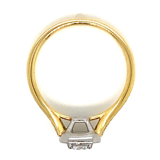 Loretta - 18ct Yellow Gold Round Cut Halo Earth Grown Diamond Engagement Ring