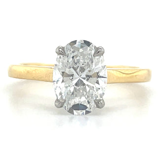 Emma - 18ct Yellow Gold 1.51ct Laboratory Grown Oval Solitaire Diamond Ring