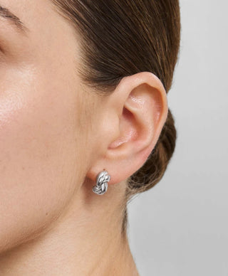 Ania Haie Silver Rope Twist Stud Earrings