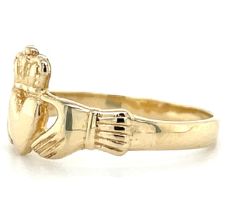Vintage 9ct Yellow Gold Classic Claddagh Ring