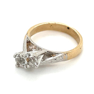 Vintage 9ct Yellow Gold Cz Ring Charm