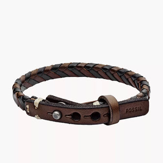 Fossil Casual Vintage Braided Brown and Black Bracelet