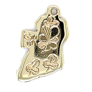Vintage 9ct Yellow Gold Éire Pendant