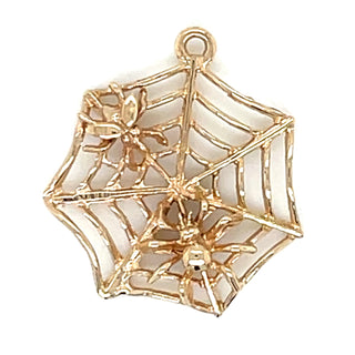 Vintage 9ct Yellow Gold Web Pendant
