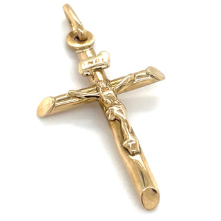 Vintage 9ct Yellow Gold Petite Crucifix Pendant