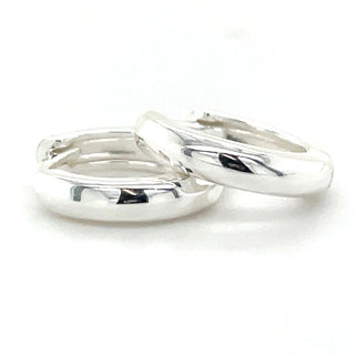 Sterling Silver 12mm Clicker Hoop Earrings