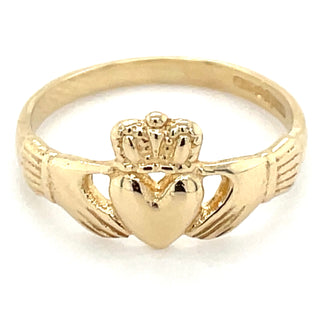Vintage 9ct Yellow Gold Classic Claddagh Ring