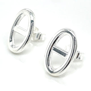 Sterling Silver Love Lock Earrings