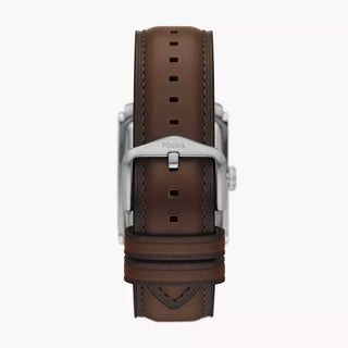 Fossil Carraway Three-Hand Brown Leather Watch