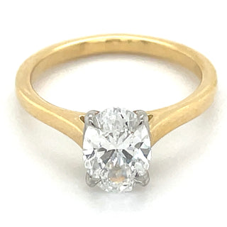 Emma - 18ct Yellow Gold 1.25ct Laboratory Grown Oval Diamond Ring