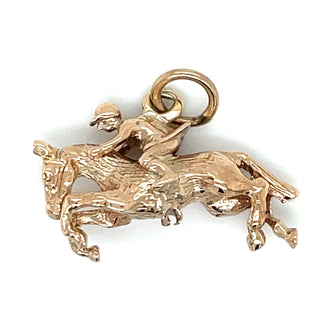 Vintage 9ct Yellow Gold Jockey Pendant