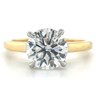 Lily - 18ct Yellow Gold Laboratory Grown 2.01ct Round Solitaire Diamond Ring