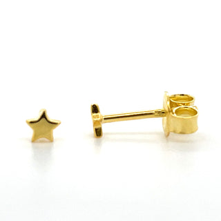Golden Small Star Stud Earrings