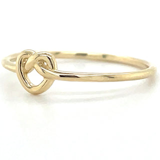 9ct Yellow Gold Heart Knot Ring