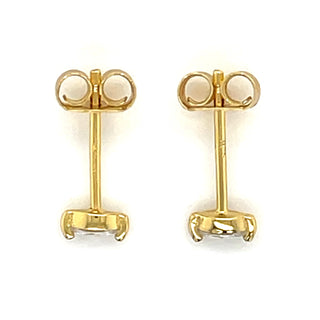 Golden Cz Marquise Stud Earrings