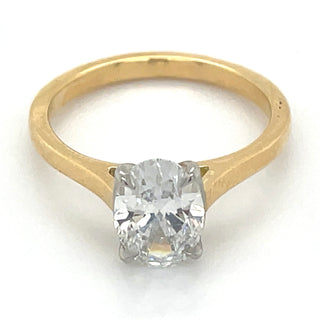 Emma - 18ct Yellow Gold 1.37ct Laboratory Grown Oval Solitaire Diamond Ring