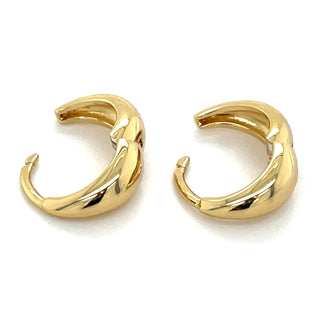 Golden Tapered Hoop Earrings