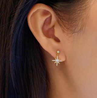 Ania Haie Gold Dangling Nova Star Stud Earrings