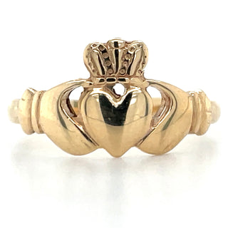 Vintage 9ct Yellow Gold Claddagh Ring