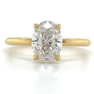 Millie - 18ct Yellow Gold 1.40ct Laboratory Grown Oval Solitaire with Hidden Halo