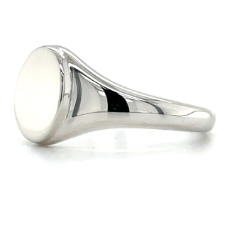 Sterling Silver Gents Oval Signet Ring