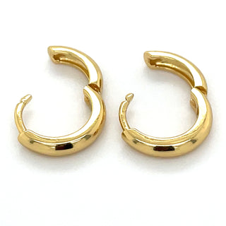 Golden 12mm Clicker Hoop Earrings