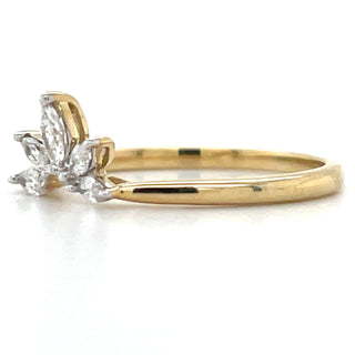 9ct Yellow Gold 0.17ct Laboratory Grown Diamond Crown Ring