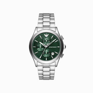 Emporio Armani Chronograph Green Dial Stainless Steel Watch