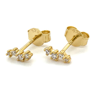 Golden Scattered Cz Earrings