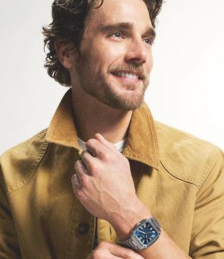 Fossil Crosby Blue Dial Silver Colour Stainless Steel Watch