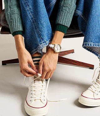 Fossil Gilmore Three-Hand Date Gold-Tone and White Ceramic Watch