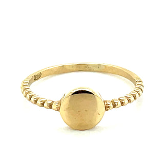 9ct Signet Ring with Bubble design