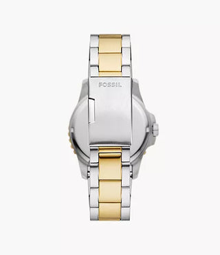 Fossil Blue Dive Three-Hand Date Two-Tone Stainless Steel Watch