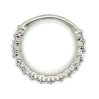 Platinum 2.03ct Laboratory Grown Oval Cut Diamond Eternity Ring