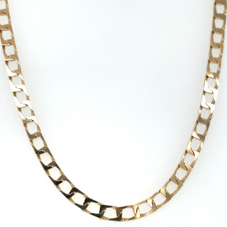 Vintage 9ct Yellow Gold Flat Curb Chain