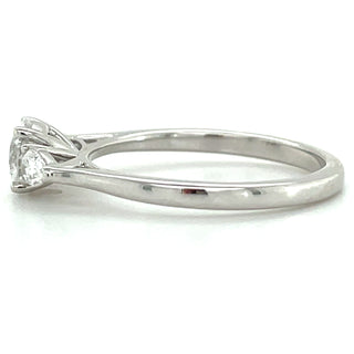 Brooke - 14ct White Gold .75ct Laboratory Grown Round Centre and Side Pear Diamond Ring