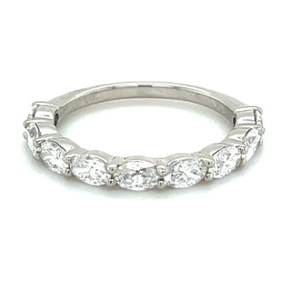 Platinum 1.25ct Laboratory Grown Horizontal Oval Diamond Ring